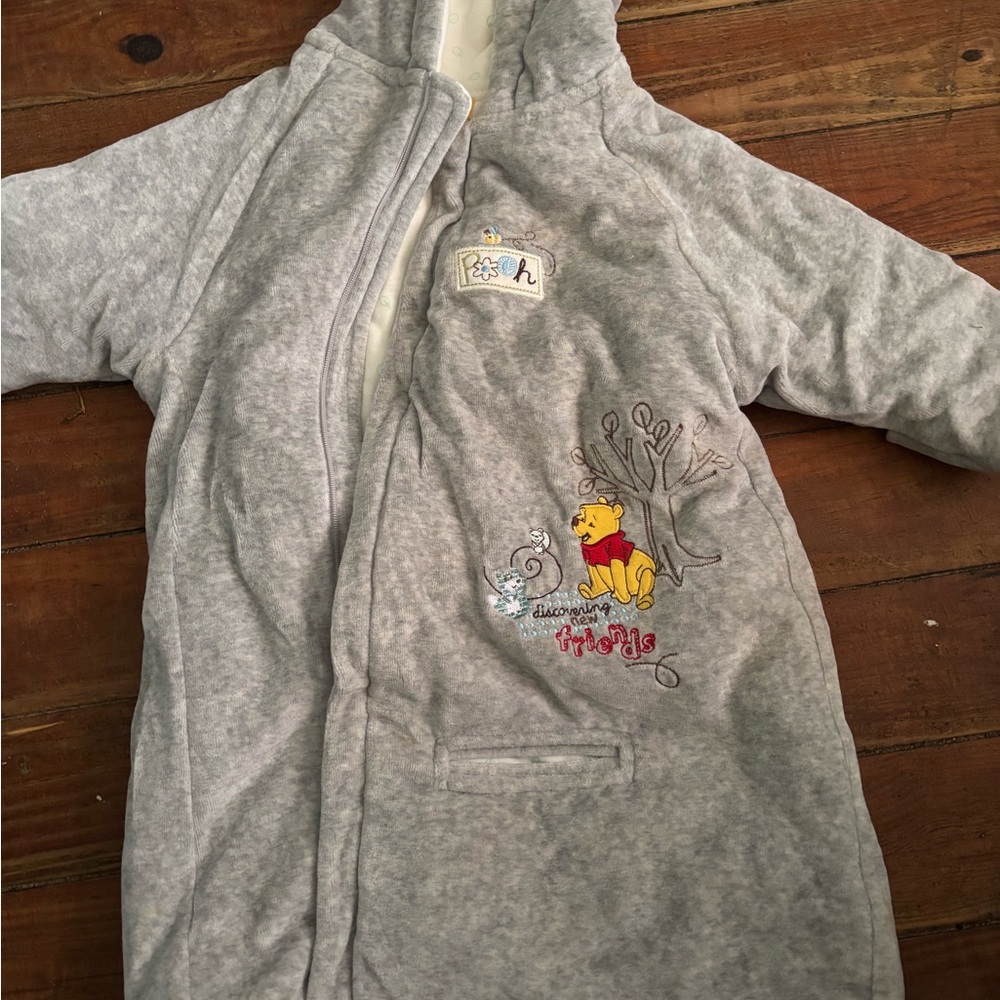 Disney Gray Sleep Sack with Winnie the Pooh Design